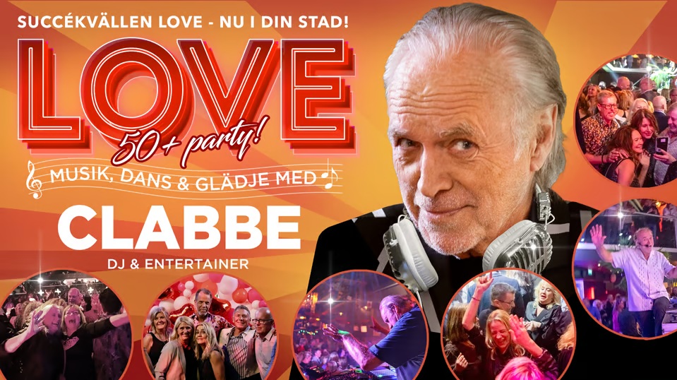 Love 50+ party Örebro med DJ Clabbe